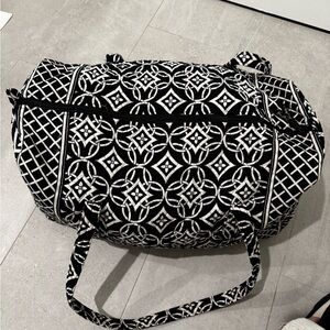 Vera Bradley white and black duffle bag